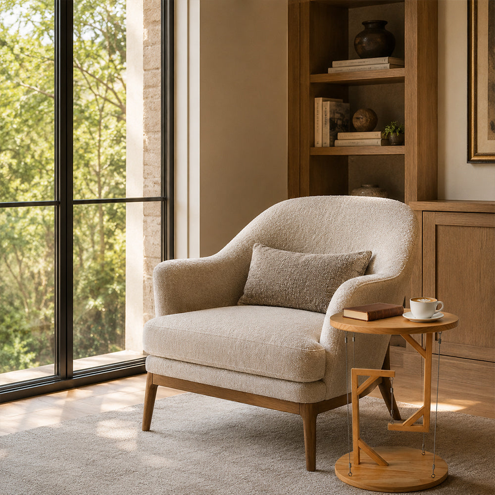 Floating Tension-Cable End Table