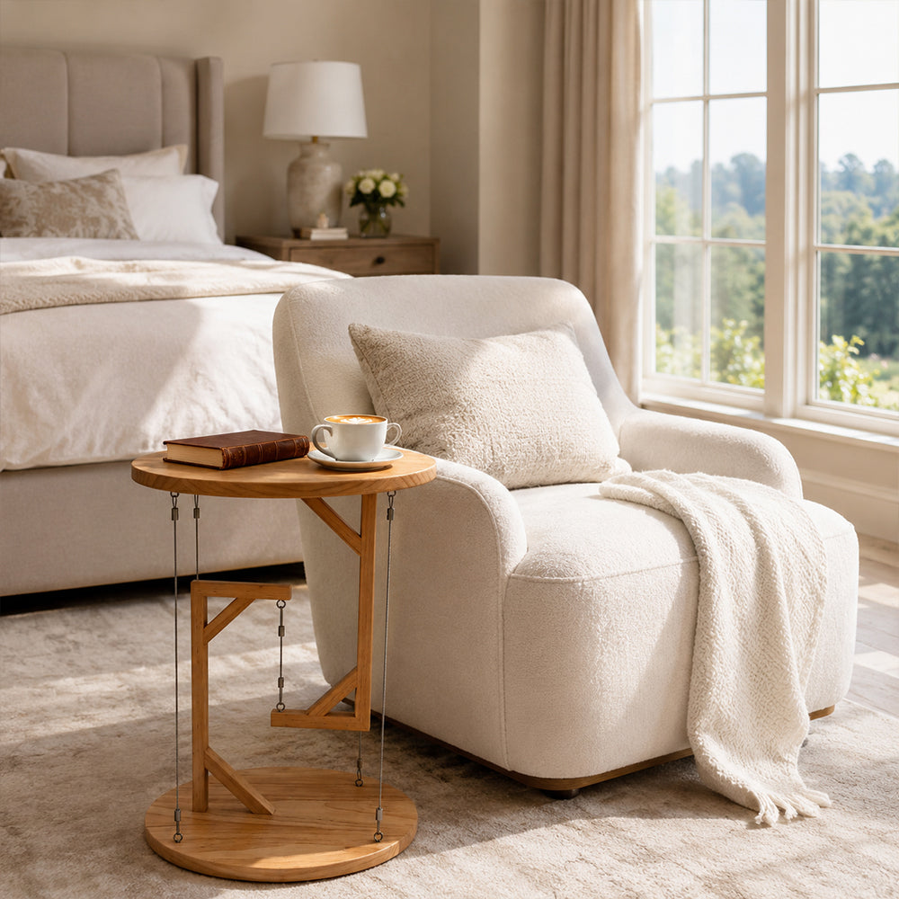 Floating Tension-Cable End Table