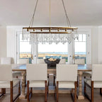 Aubrey Oval Crystal Ball 7 Light Chandelier