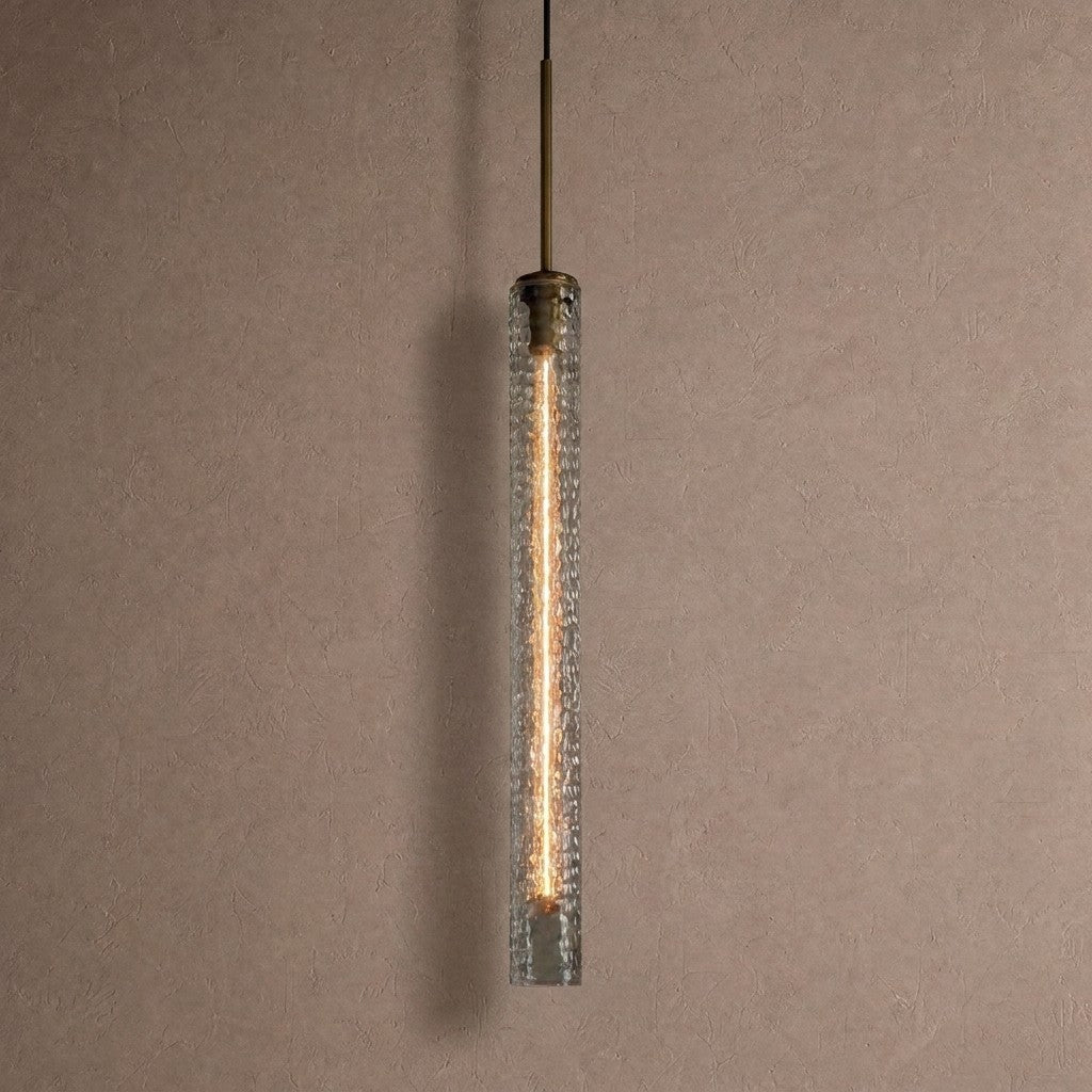 Colleena Hammered Glass Pendant