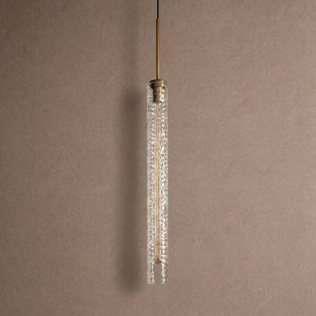 Colleena Hammered Glass Pendant