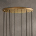 Colleena Hammered Glass Round Chandelier