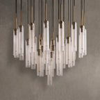 Colleena Hammered Glass Round Chandelier