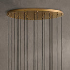 Colleena Hammered Glass Round Chandelier