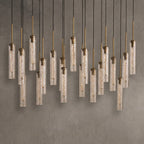 Colleena Linear Hammered Glass Chandelier