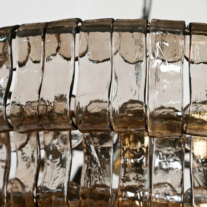 Ghiaccio Glass Oval Chandelier 54''65''