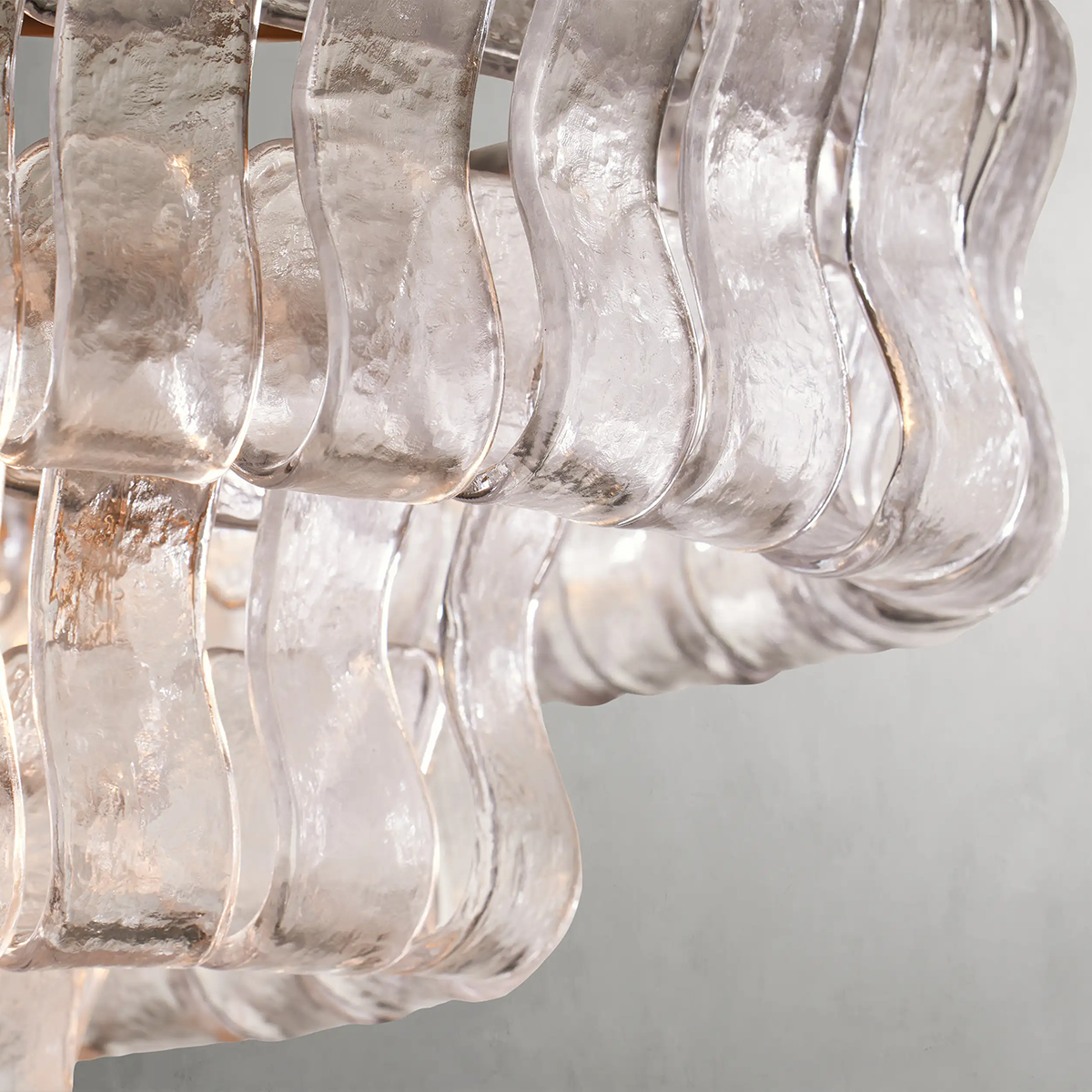 Ghiaccio Glass Oval Chandelier 54''65''