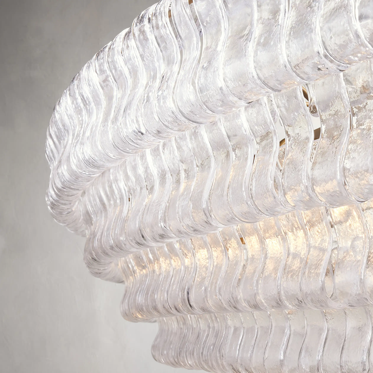 Ghiaccio Glass Oval Chandelier 54''65''