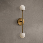 Girouette Alabaster Double Wall Sconce