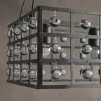 La Cage Rectangular Chandelier 7 Light