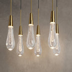 Soltaire Glass Linear Chandelier 87"