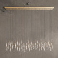 Soltaire Glass Linear Chandelier 87"