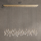 Soltaire Glass Linear Chandelier 87"
